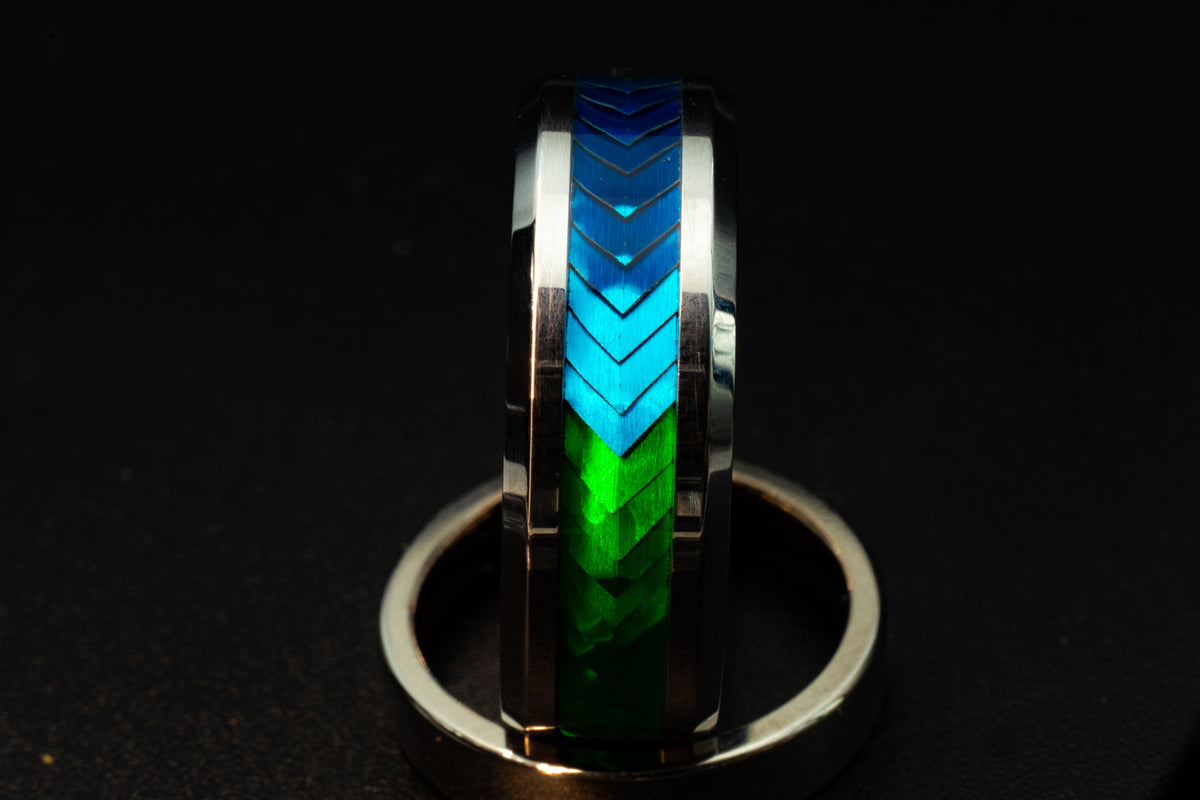Chevron - Blue/Green - Tungsten