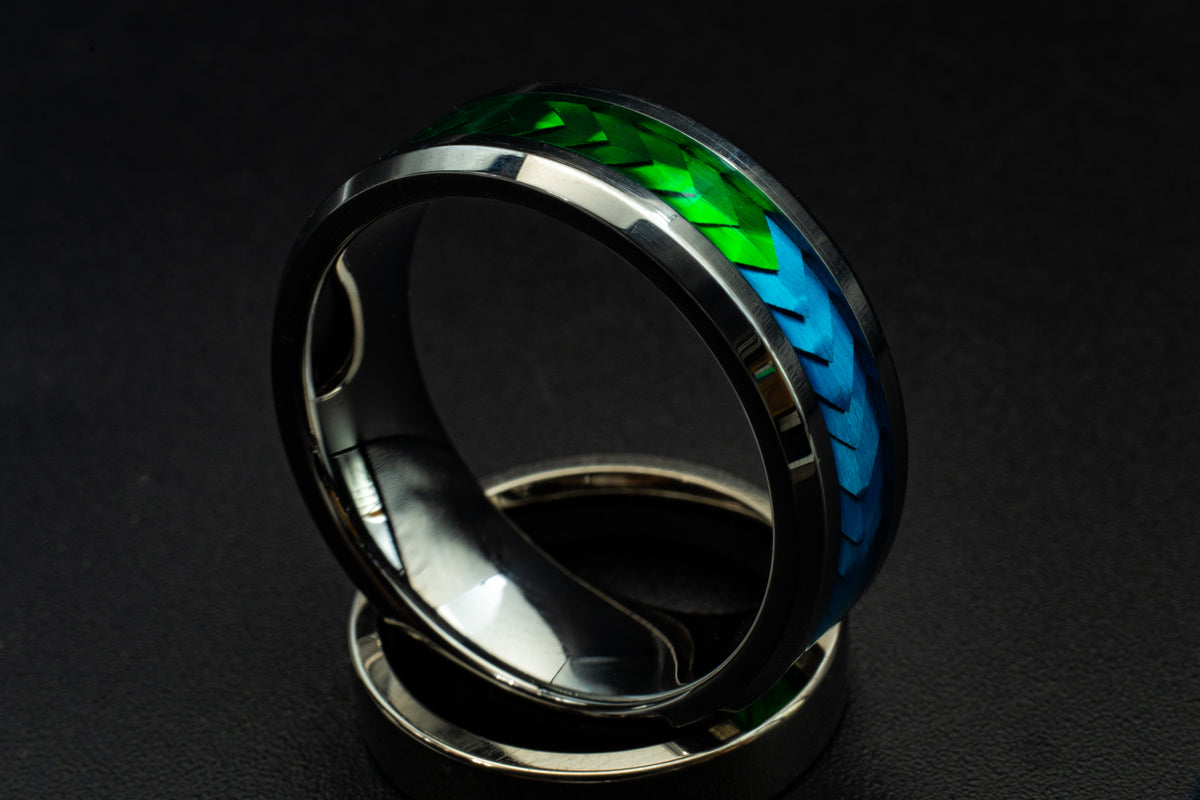 Chevron - Blue/Green - Tungsten