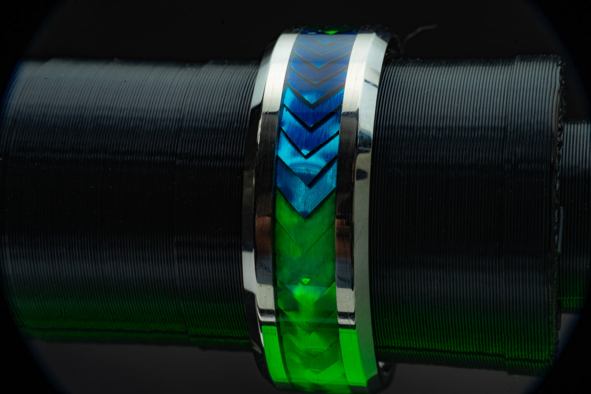 Chevron - Blue/Green - Tungsten