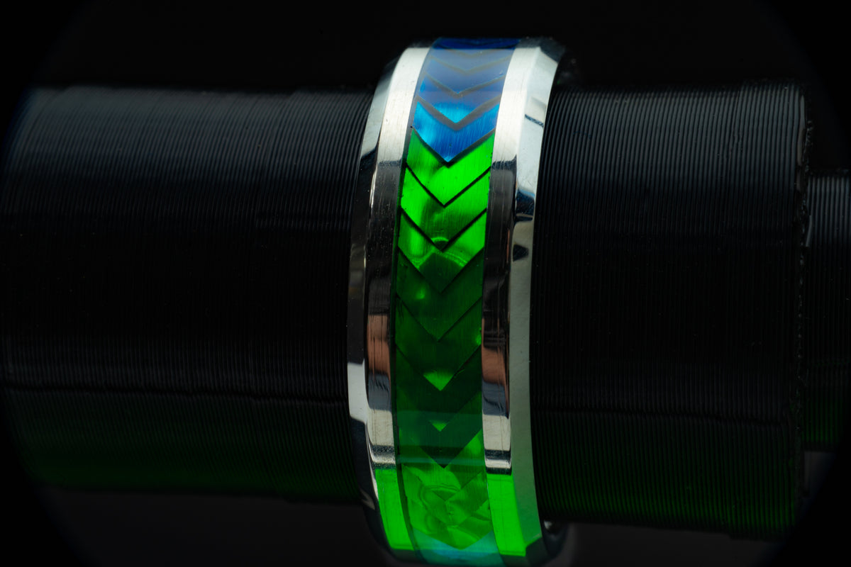Chevron - Blue/Green - Tungsten