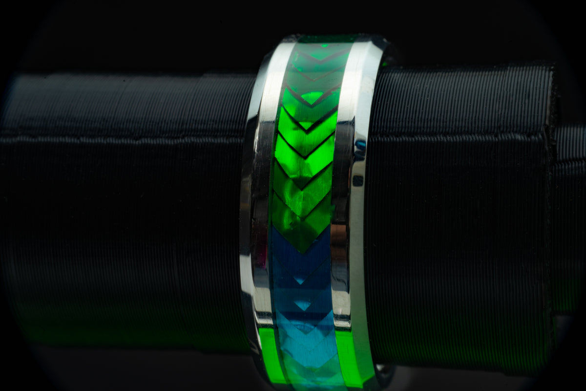 Chevron - Blue/Green - Tungsten