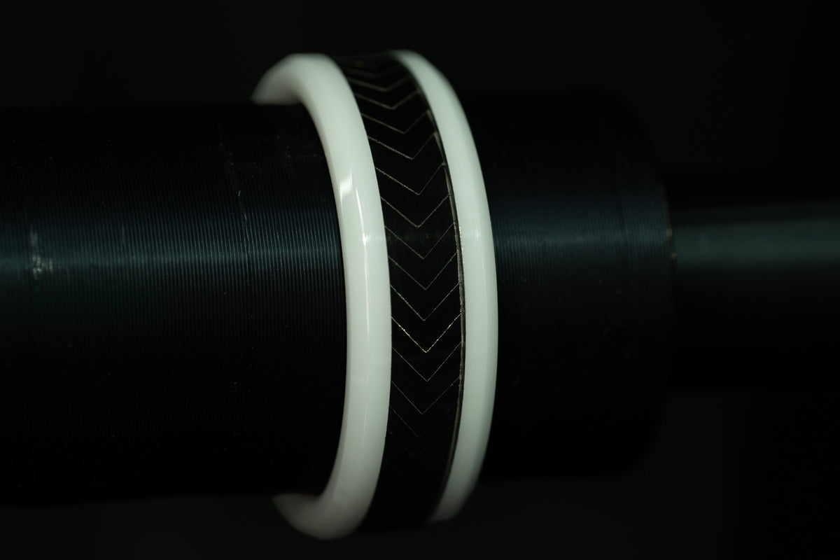 Chevron - Black - White Ceramic