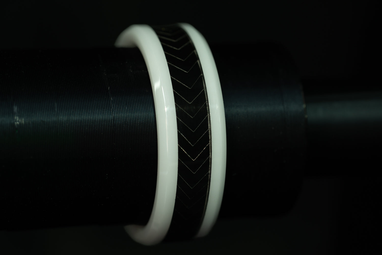 Chevron - Black - White Ceramic