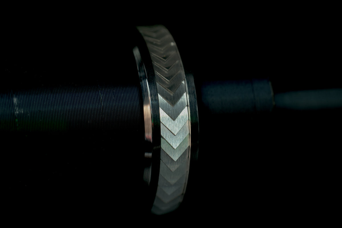 Chevron - Silver - Black Ceramic