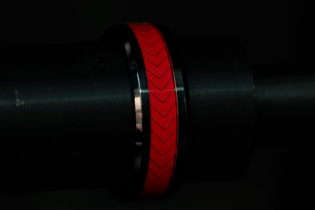 Chevron - Red - Black Ceramic