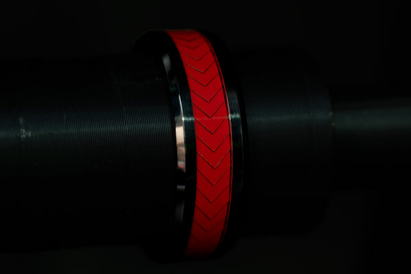 Chevron - Red - Black Ceramic