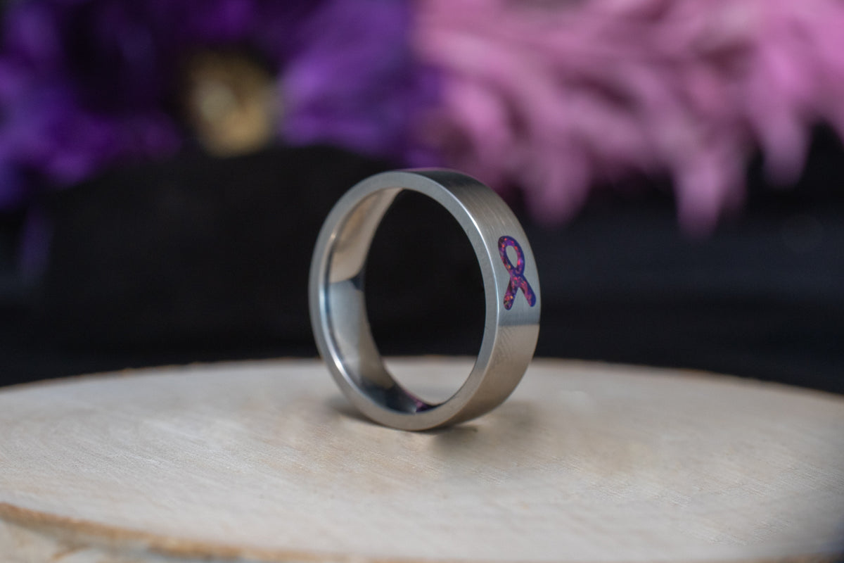 Resolve - Purple Awareness Ribbon - Titanium