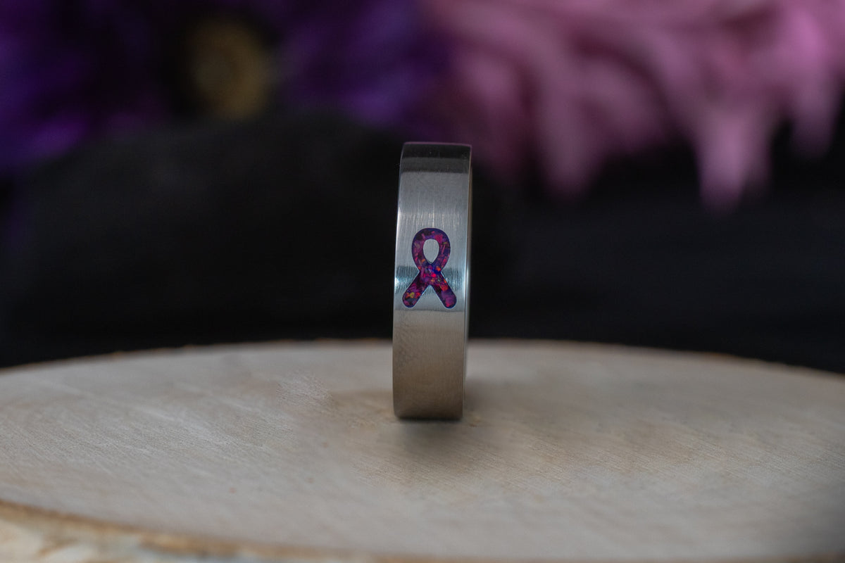 Resolve - Purple Awareness Ribbon - Titanium