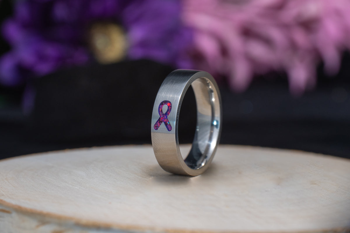 Resolve - Purple Awareness Ribbon - Titanium