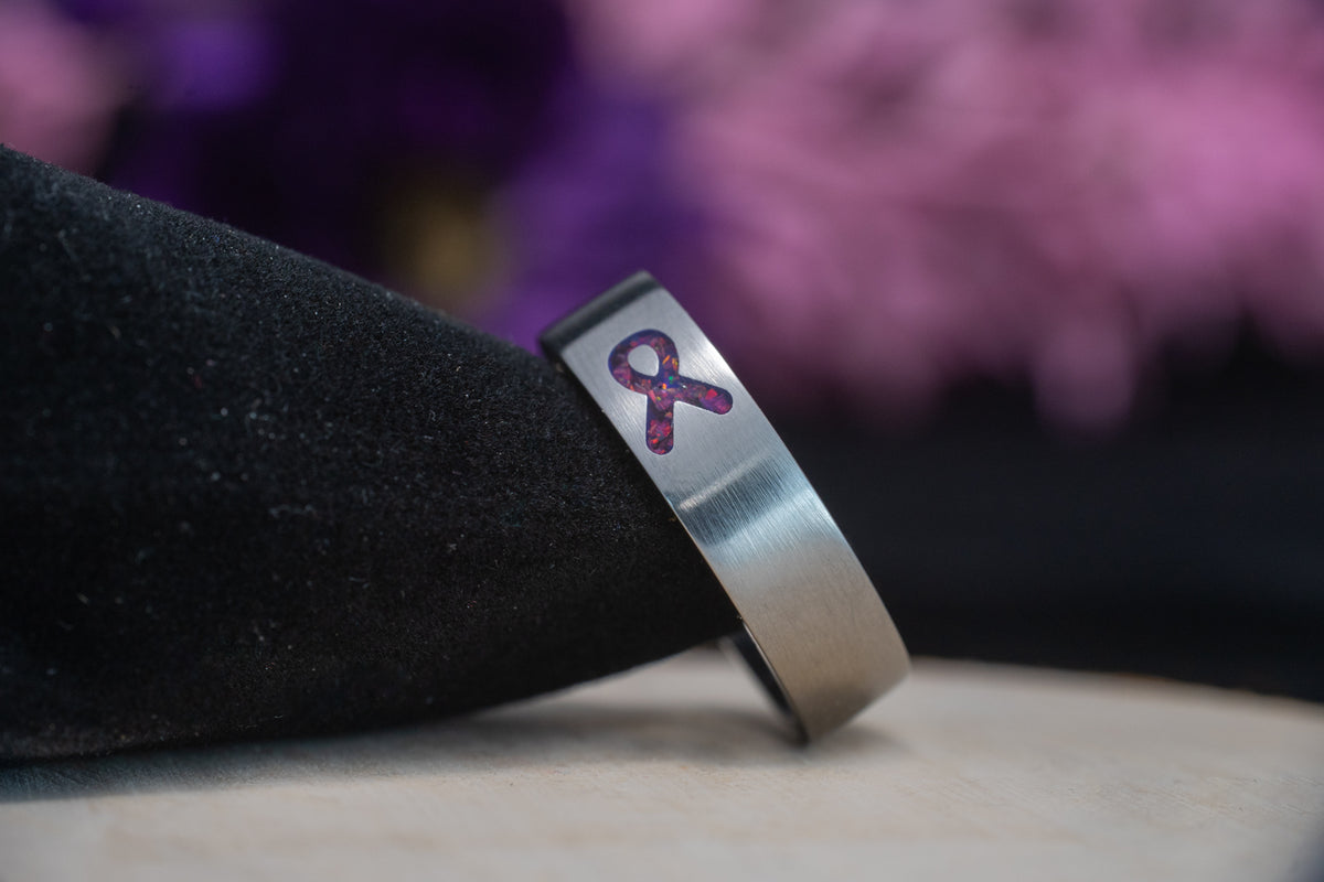 Resolve - Purple Awareness Ribbon - Titanium