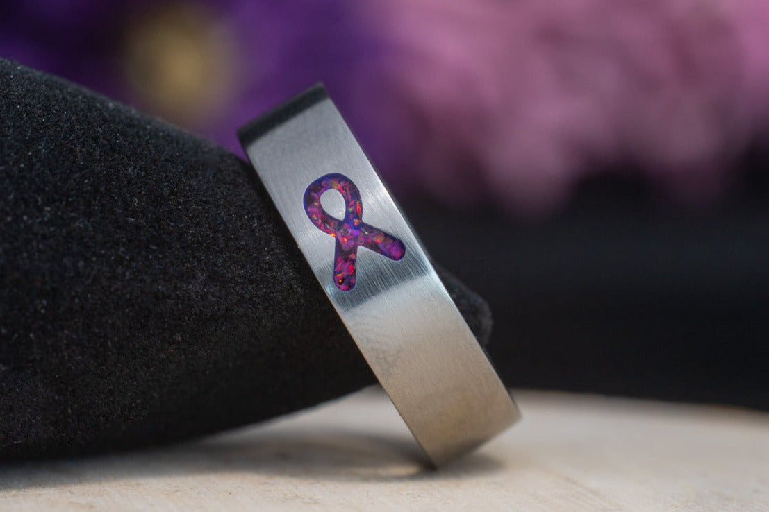 Resolve - Purple Awareness Ribbon - Titanium