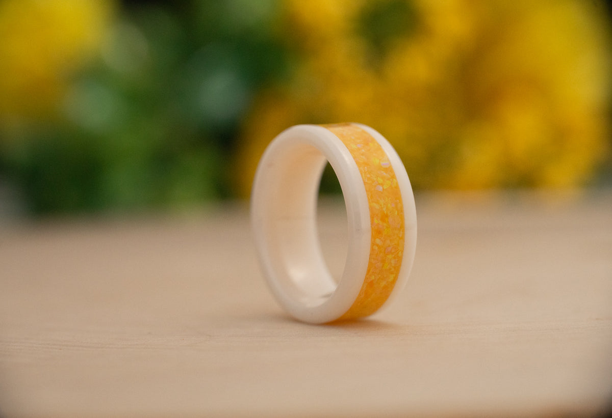 Goldenrod - White Ceramic