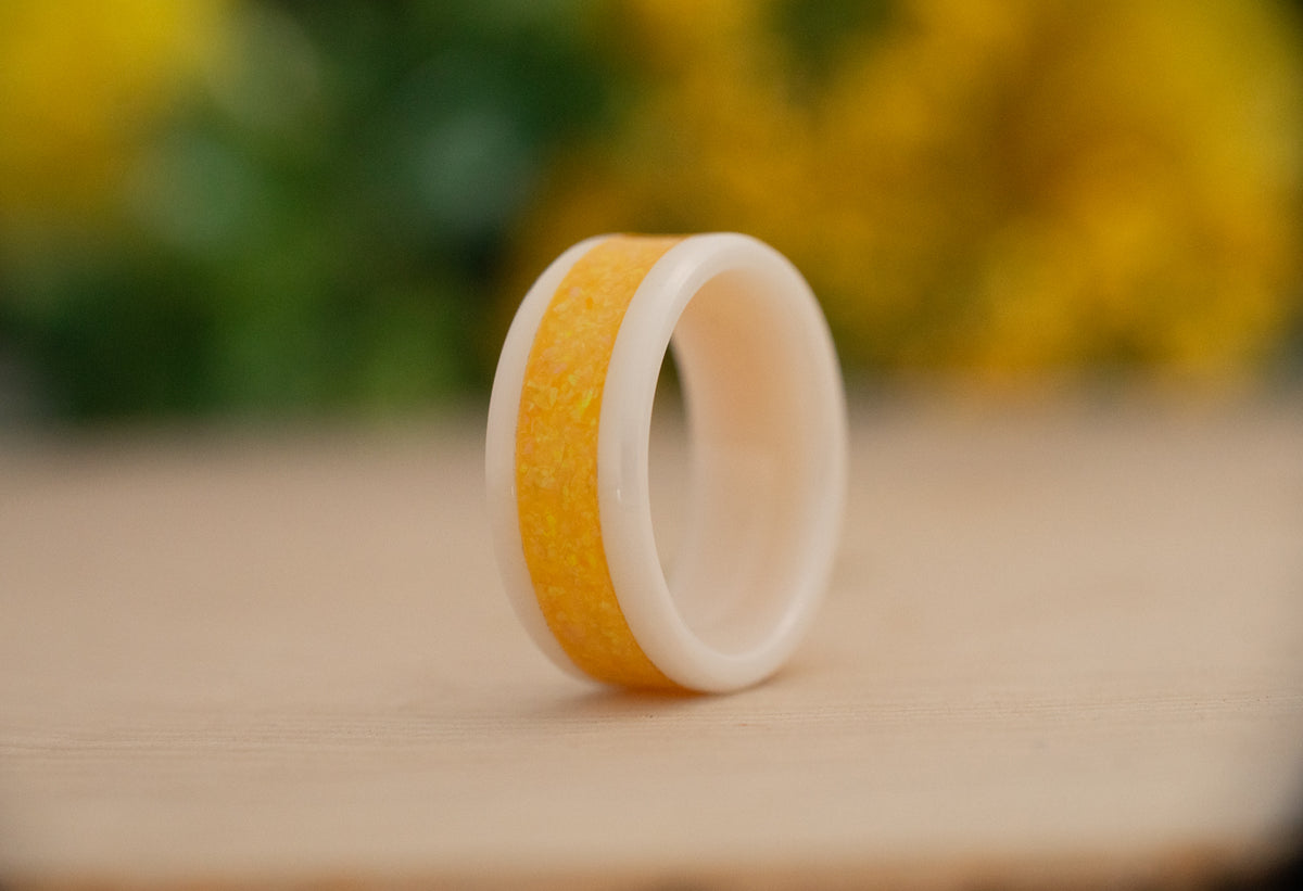 Goldenrod - White Ceramic