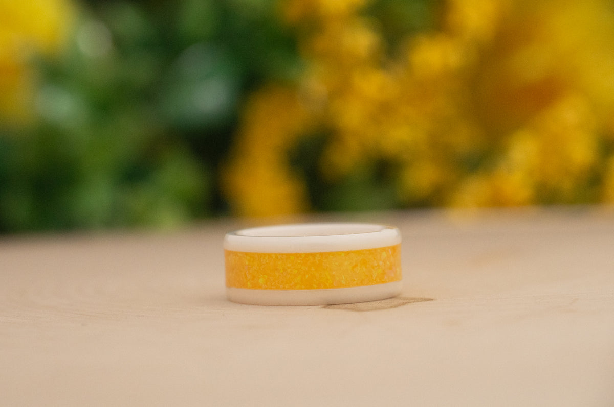 Goldenrod - White Ceramic