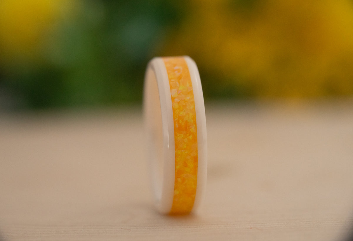 Goldenrod - White Ceramic