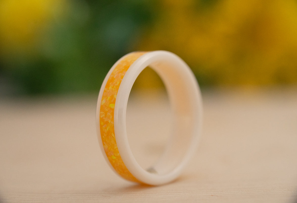 Goldenrod - White Ceramic
