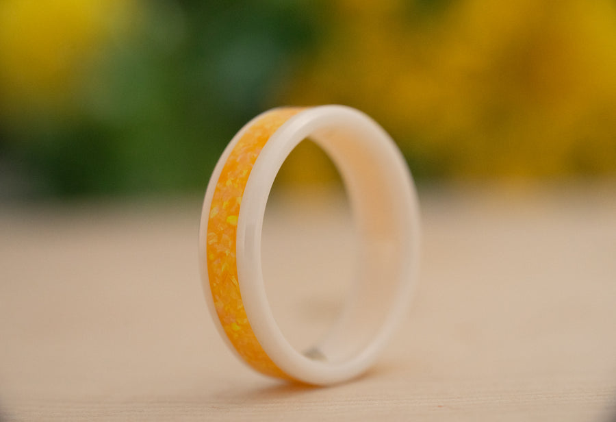 Goldenrod - White Ceramic