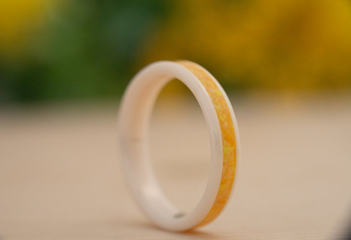Goldenrod - White Ceramic