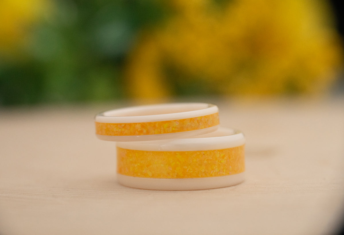 Goldenrod - White Ceramic