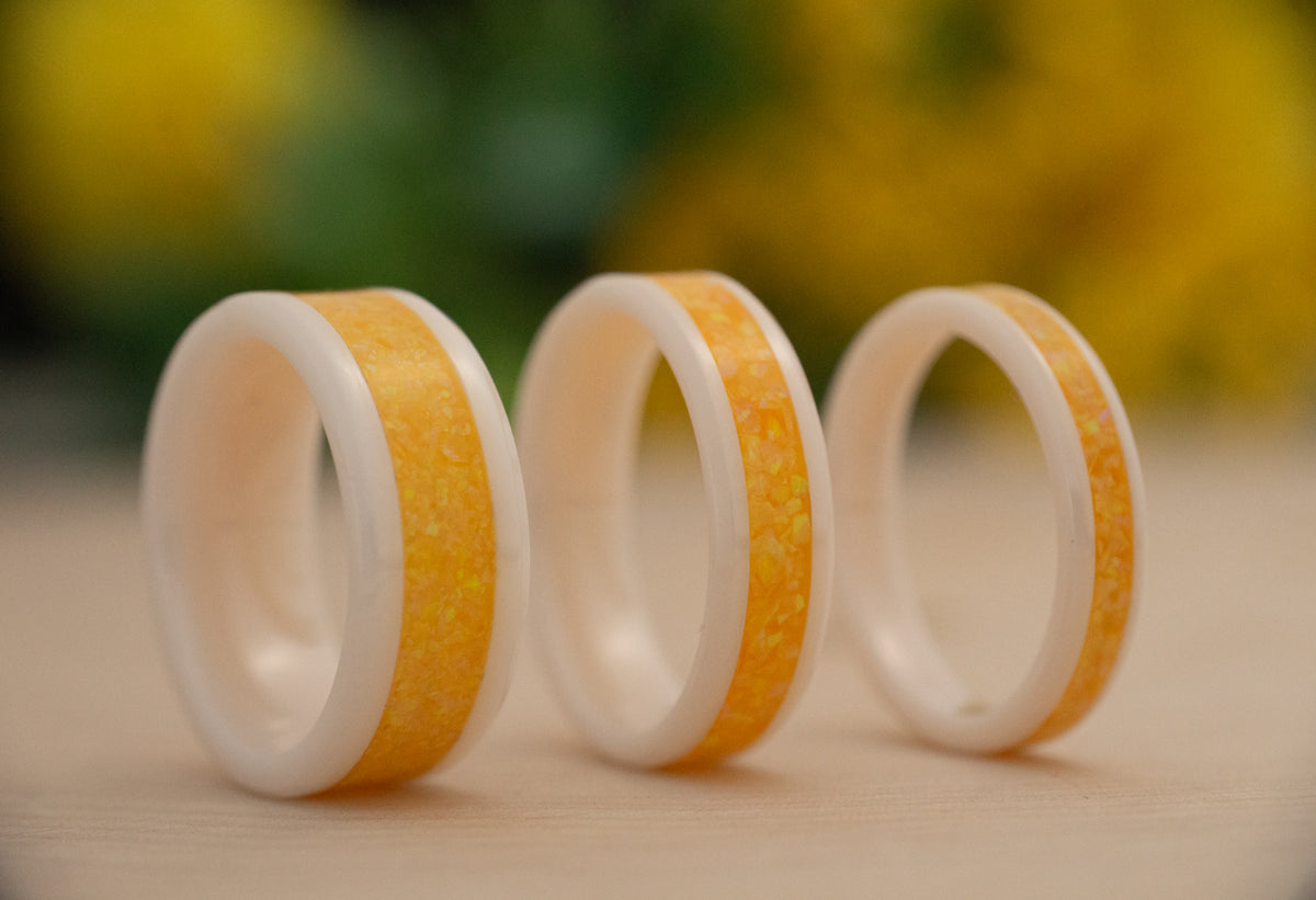 Goldenrod - White Ceramic