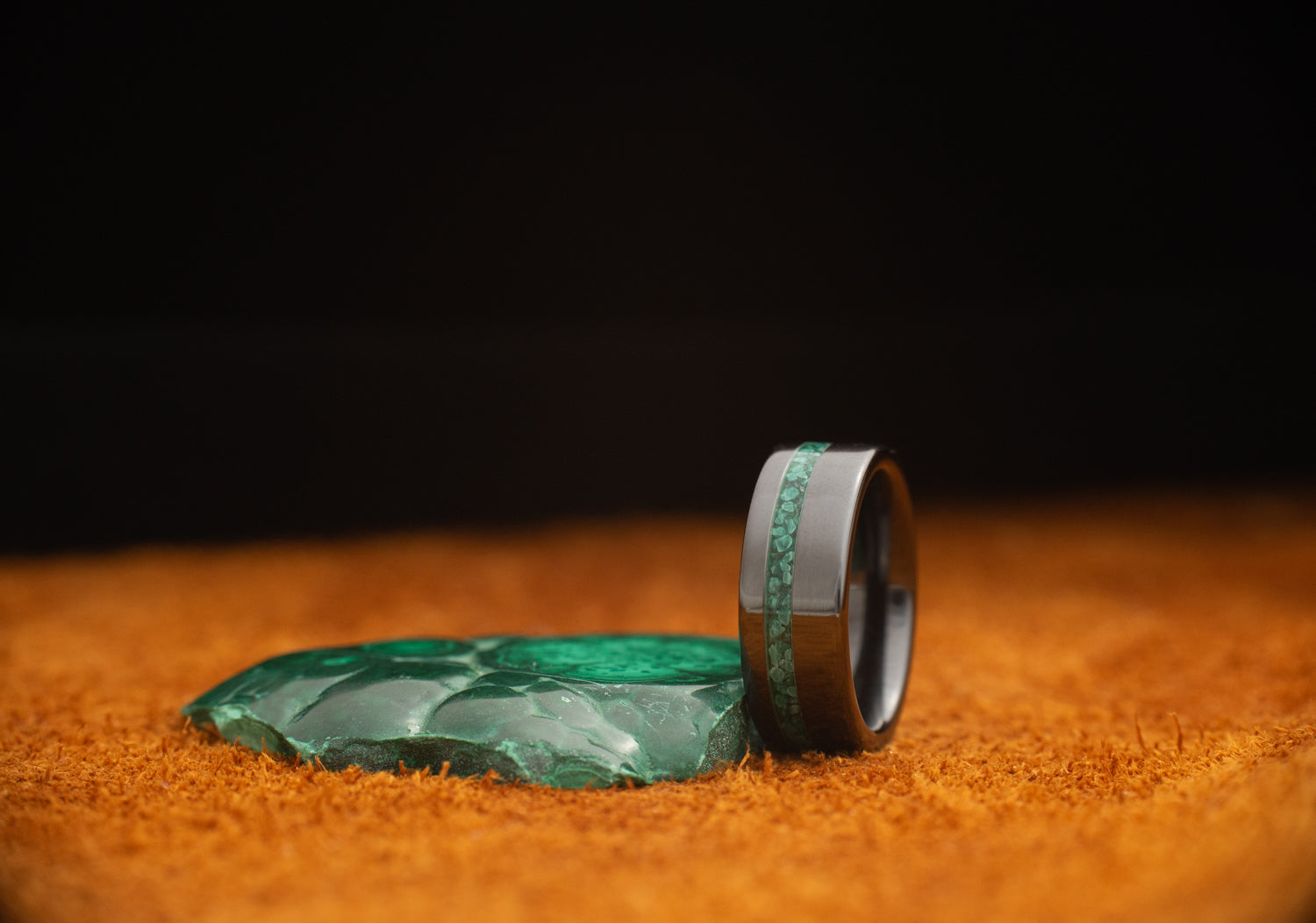 Strata - Malachite - Black Ceramic