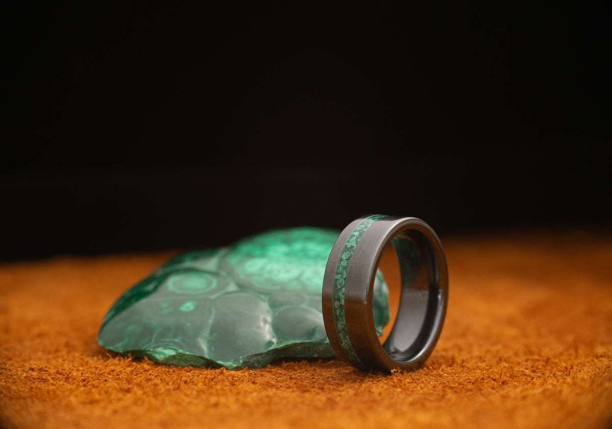 Strata - Malachite - Black Ceramic