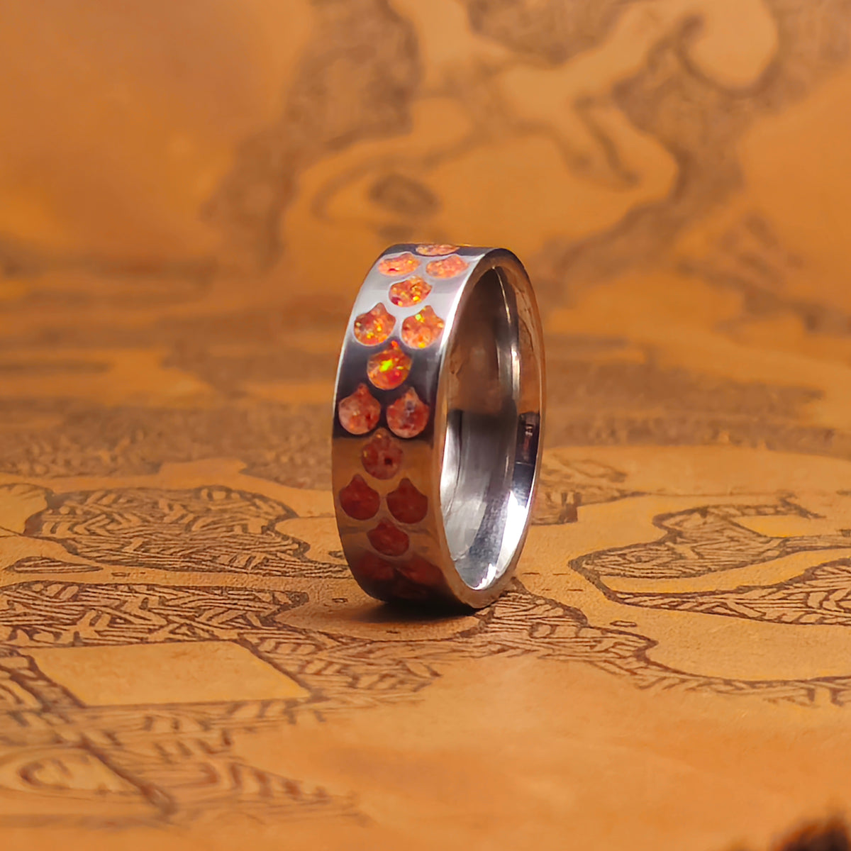 Fire Dragon  -  Titanium Dragonscale Ring