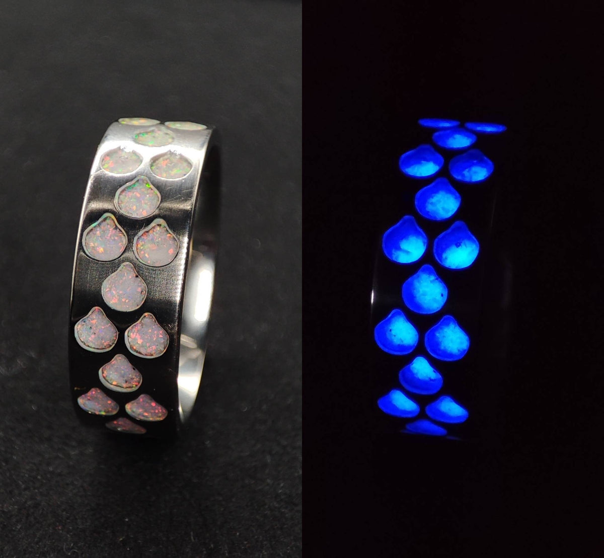 Ice Dragon  -  Titanium Dragonscale Ring