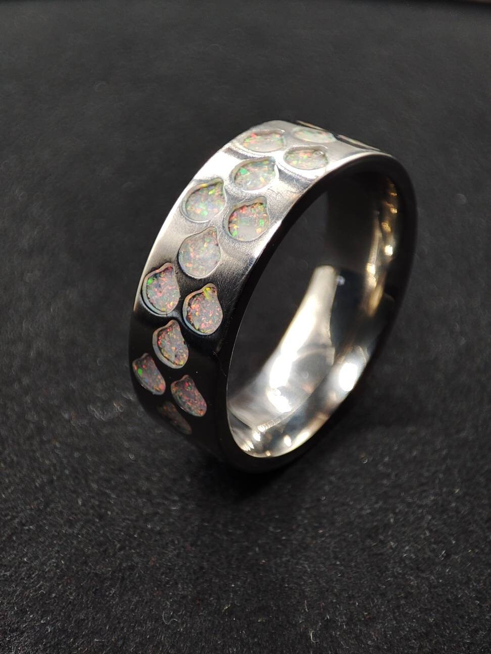 Ice Dragon  -  Titanium Dragonscale Ring