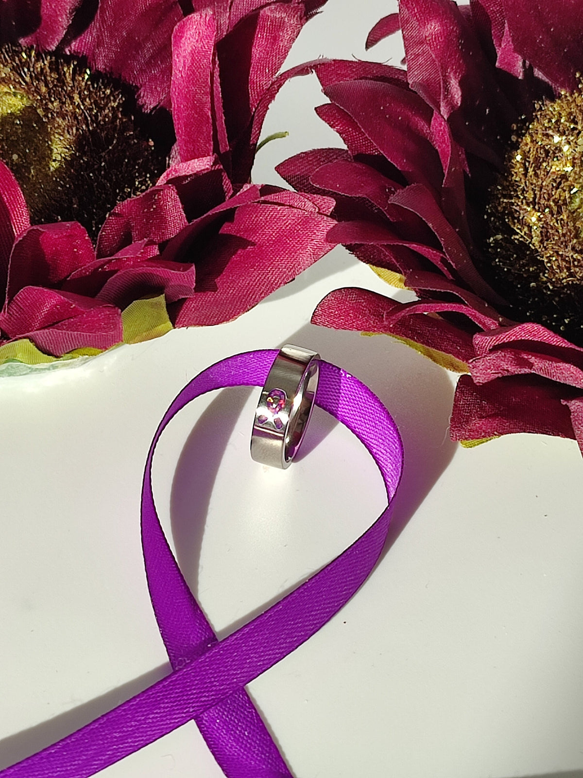Resolve - Purple Awareness Ribbon - Titanium