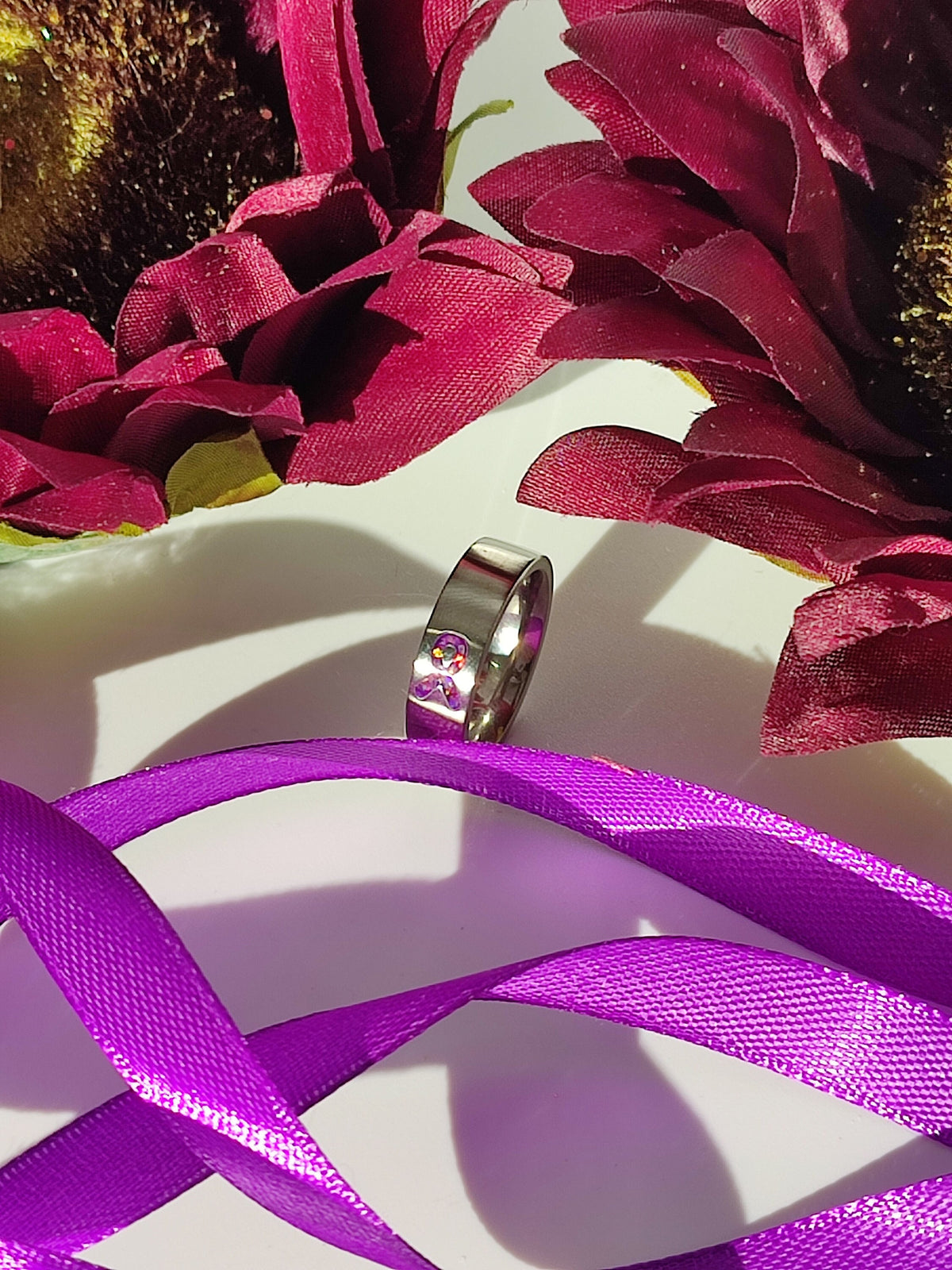 Resolve - Purple Awareness Ribbon - Titanium