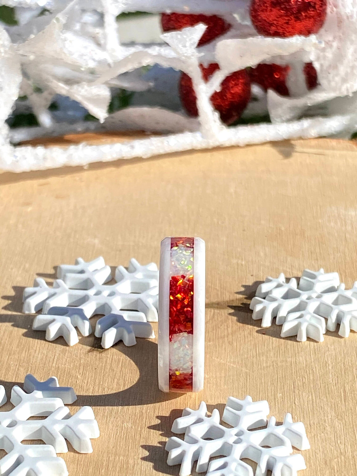 Candy Cane - White Ceramic