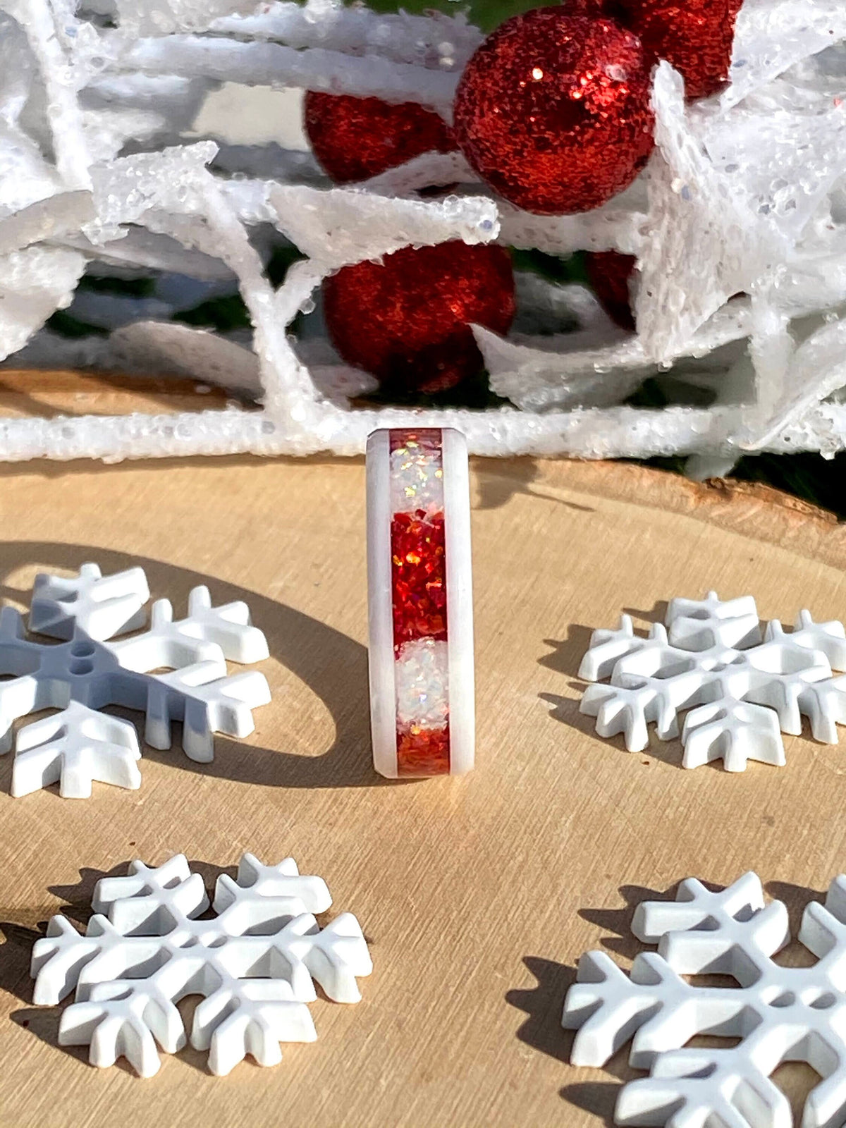 Candy Cane - White Ceramic