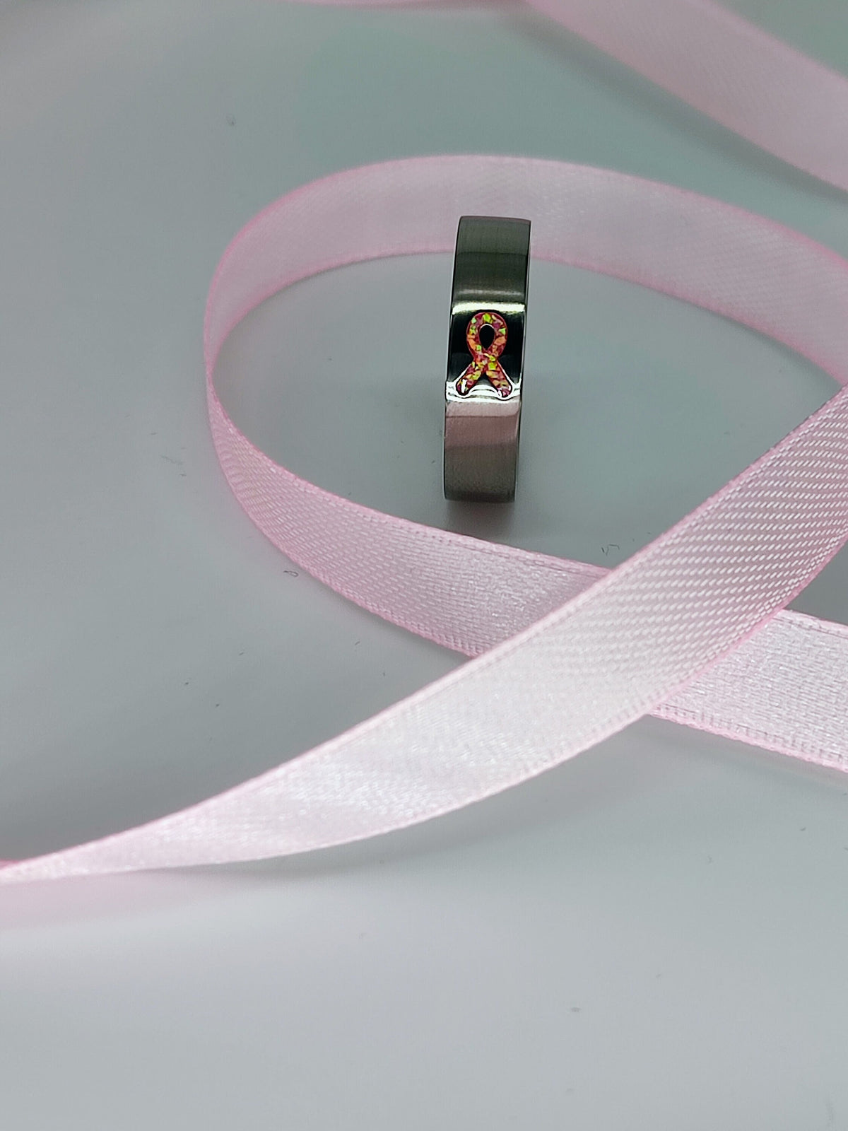 Resolve - Pink Awareness Ribbon - Titanium