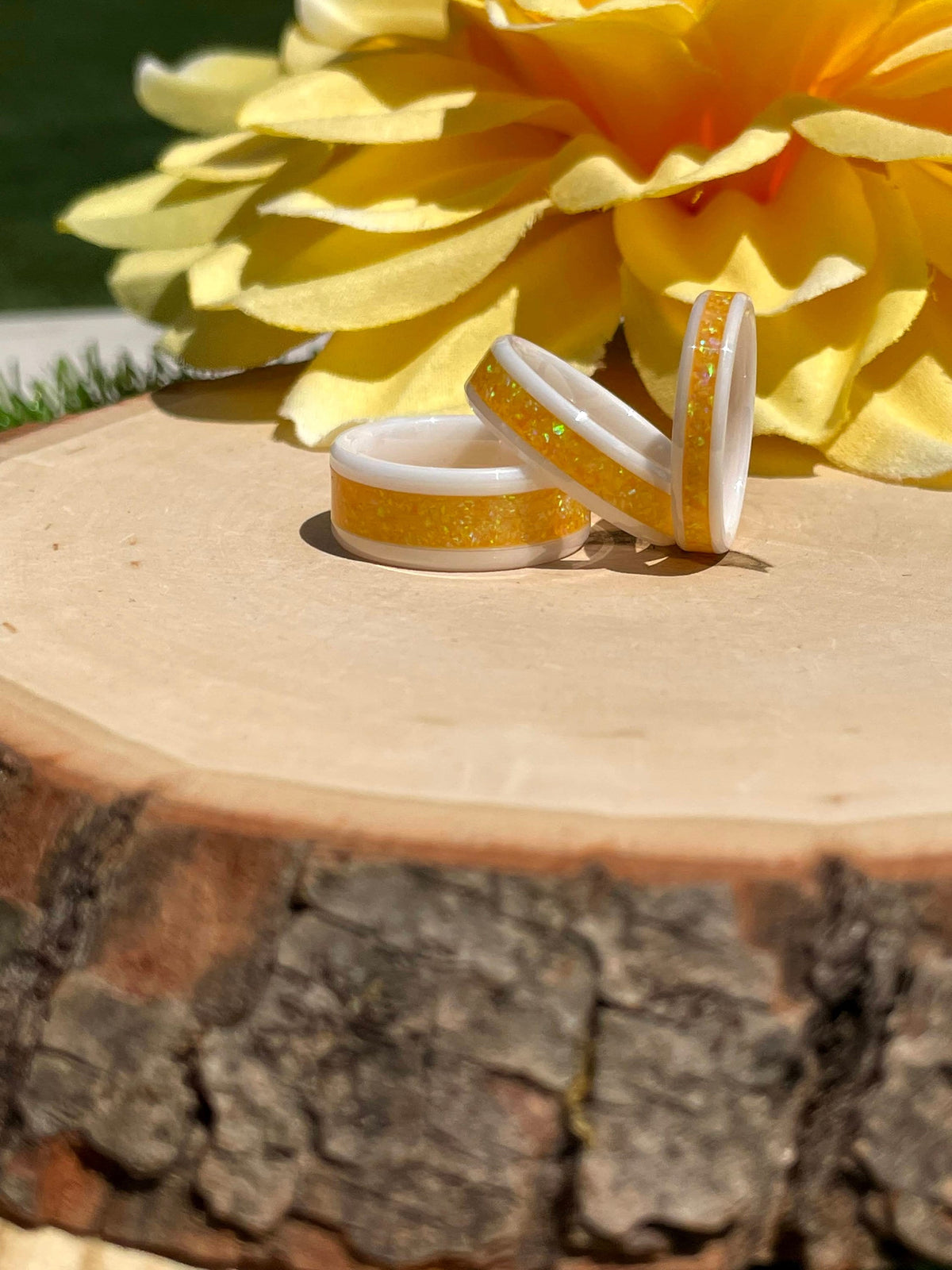 Goldenrod - White Ceramic
