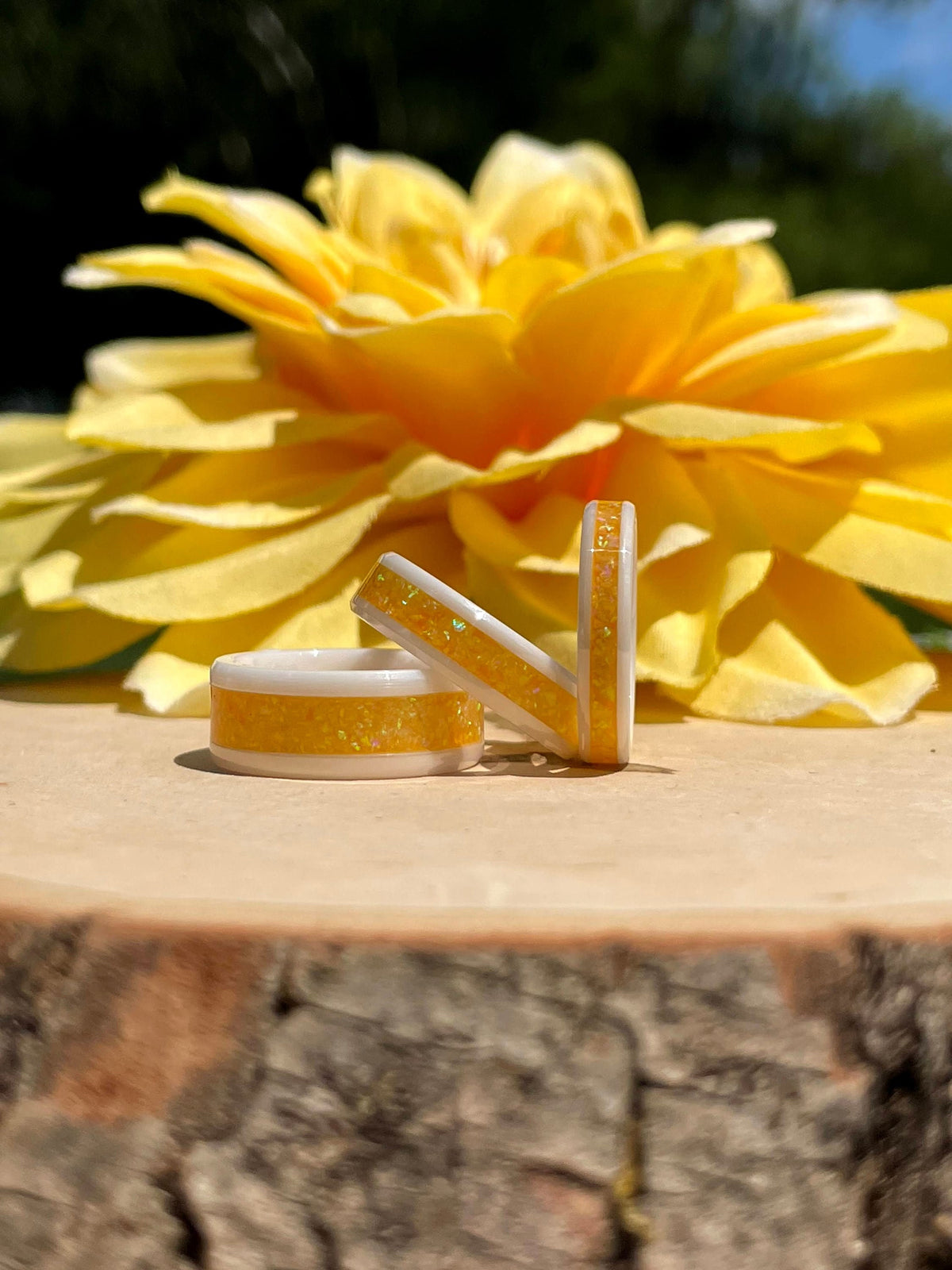Goldenrod - White Ceramic