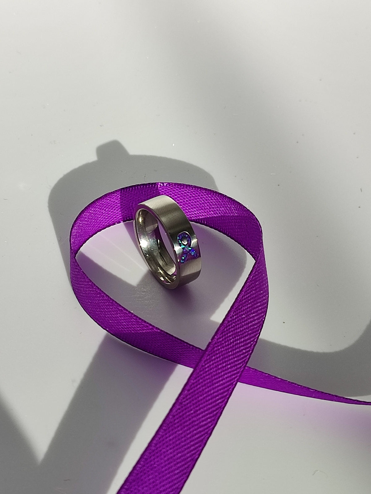 Resolve - Deep Purple Awareness Ring - Titanium