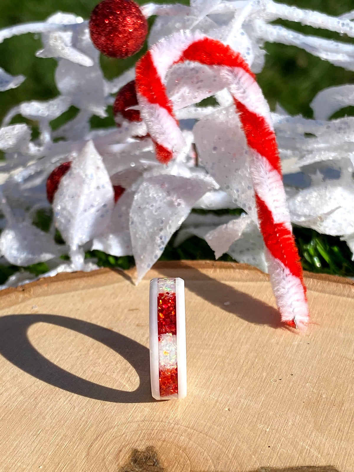 Candy Cane - White Ceramic
