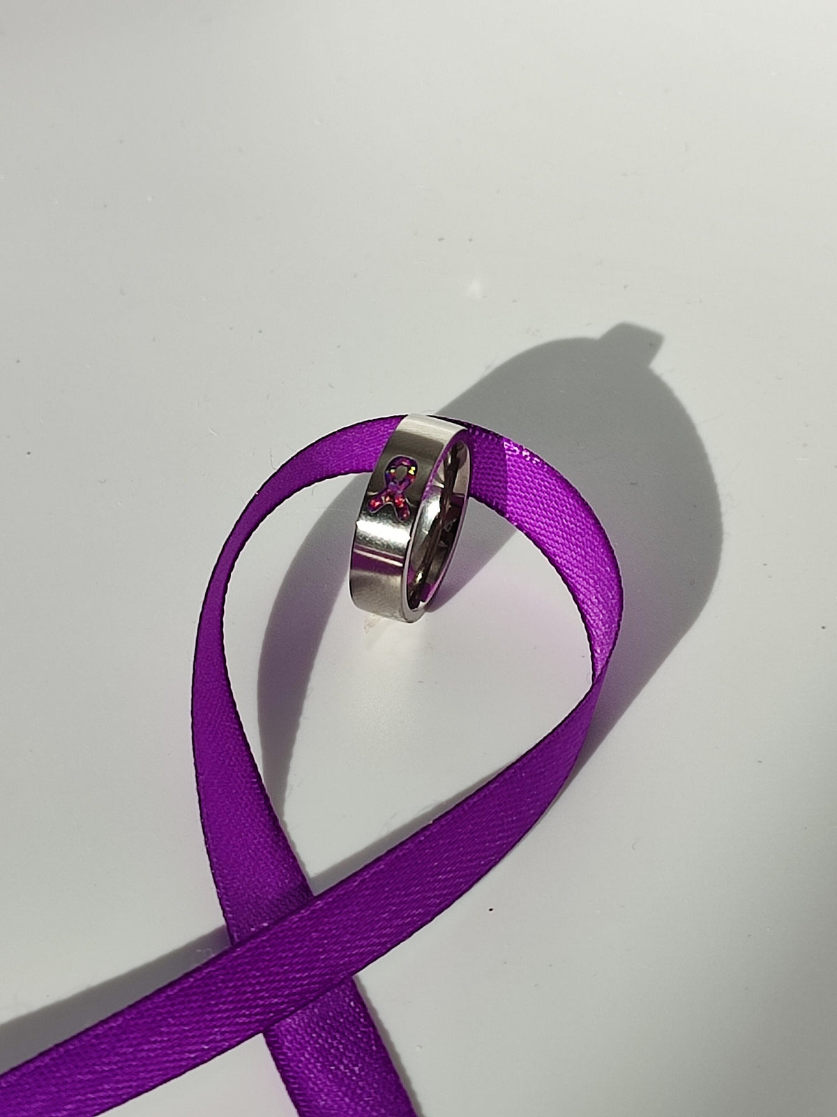 Resolve - Purple Awareness Ribbon - Titanium