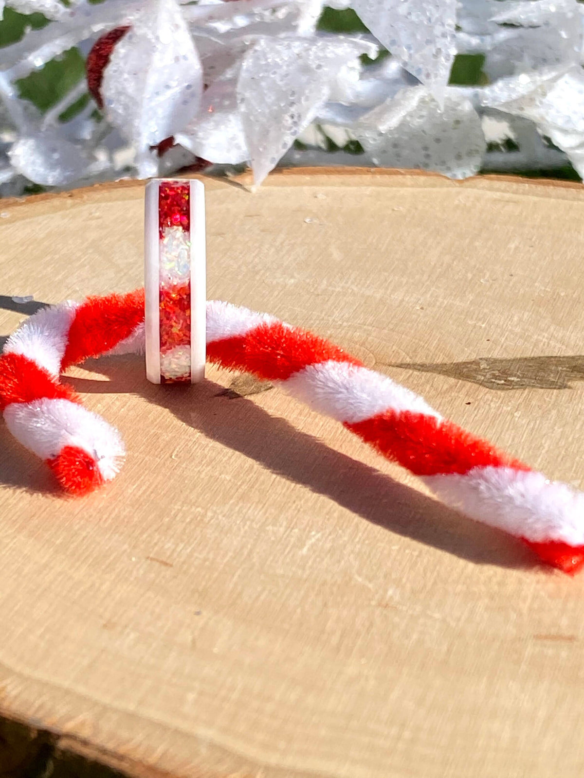Candy Cane - White Ceramic