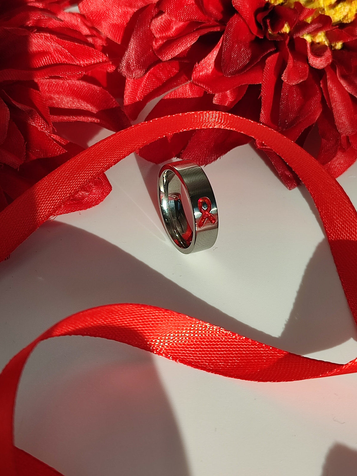 Resolve - Red Awareness Ribbon - Titanium
