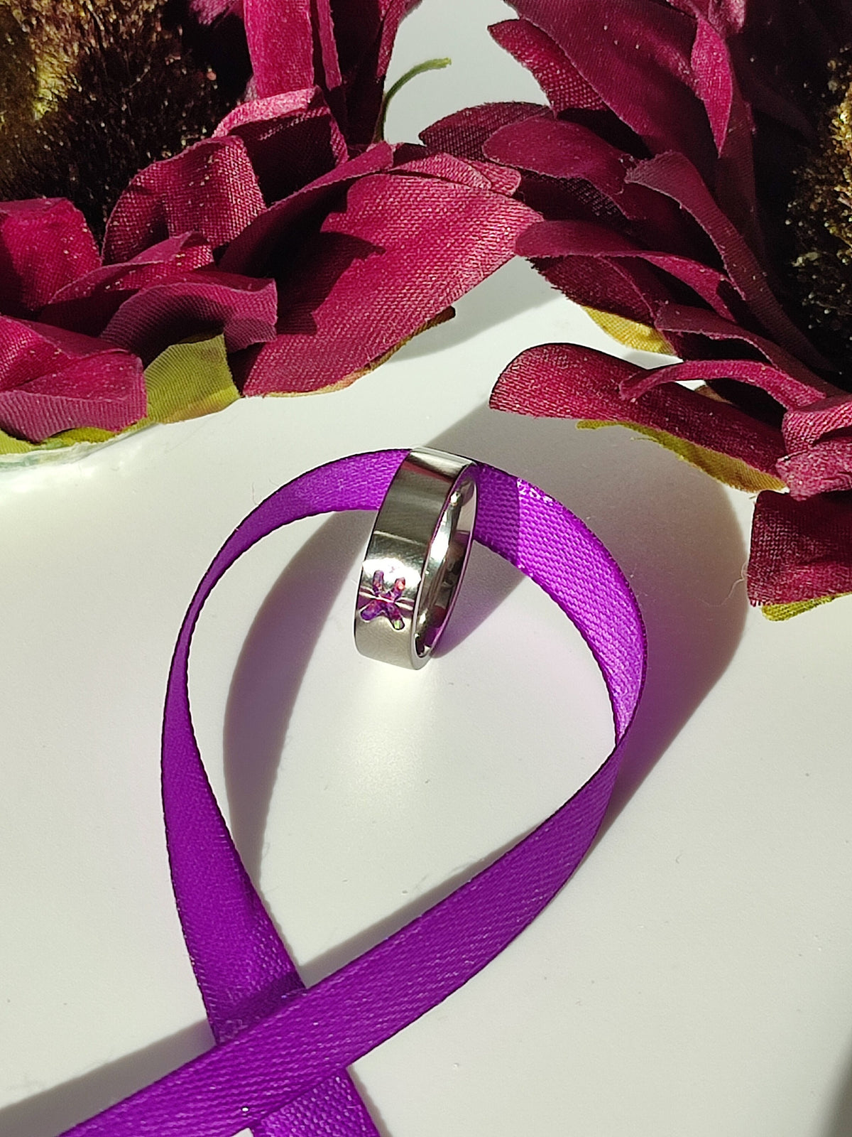 Resolve - Purple Awareness Ribbon - Titanium
