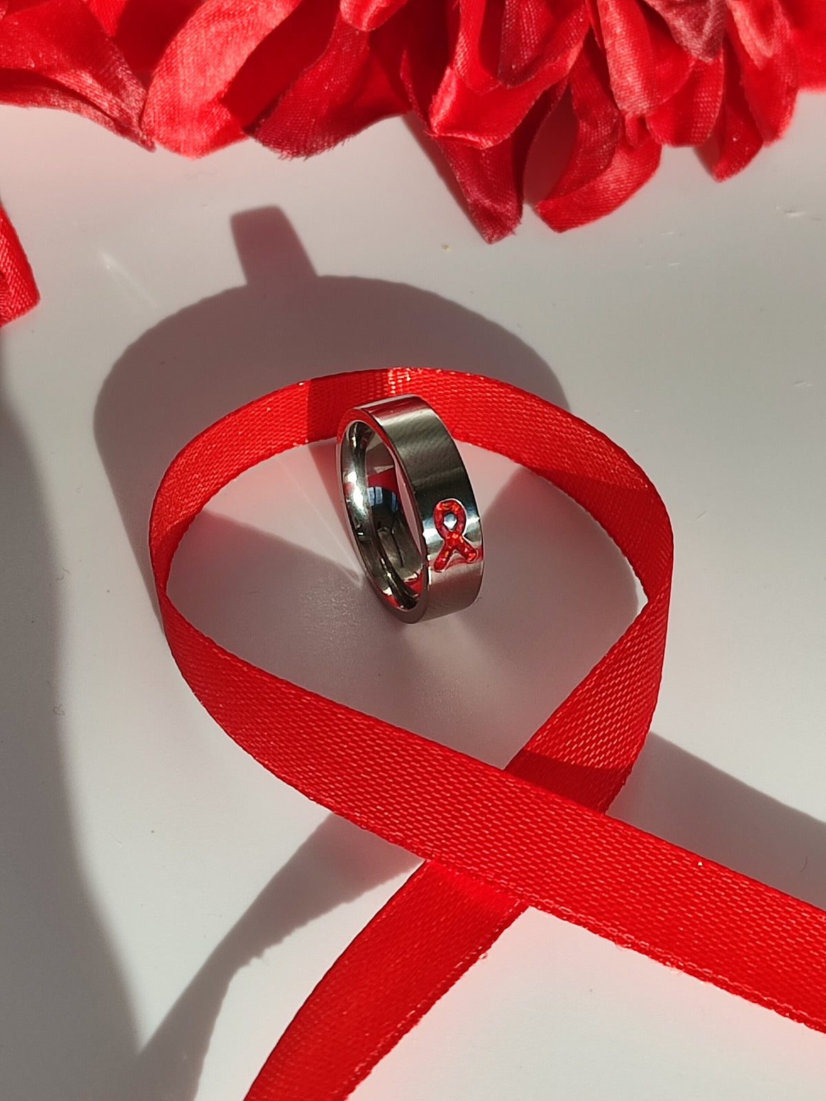 Resolve - Red Awareness Ribbon - Titanium