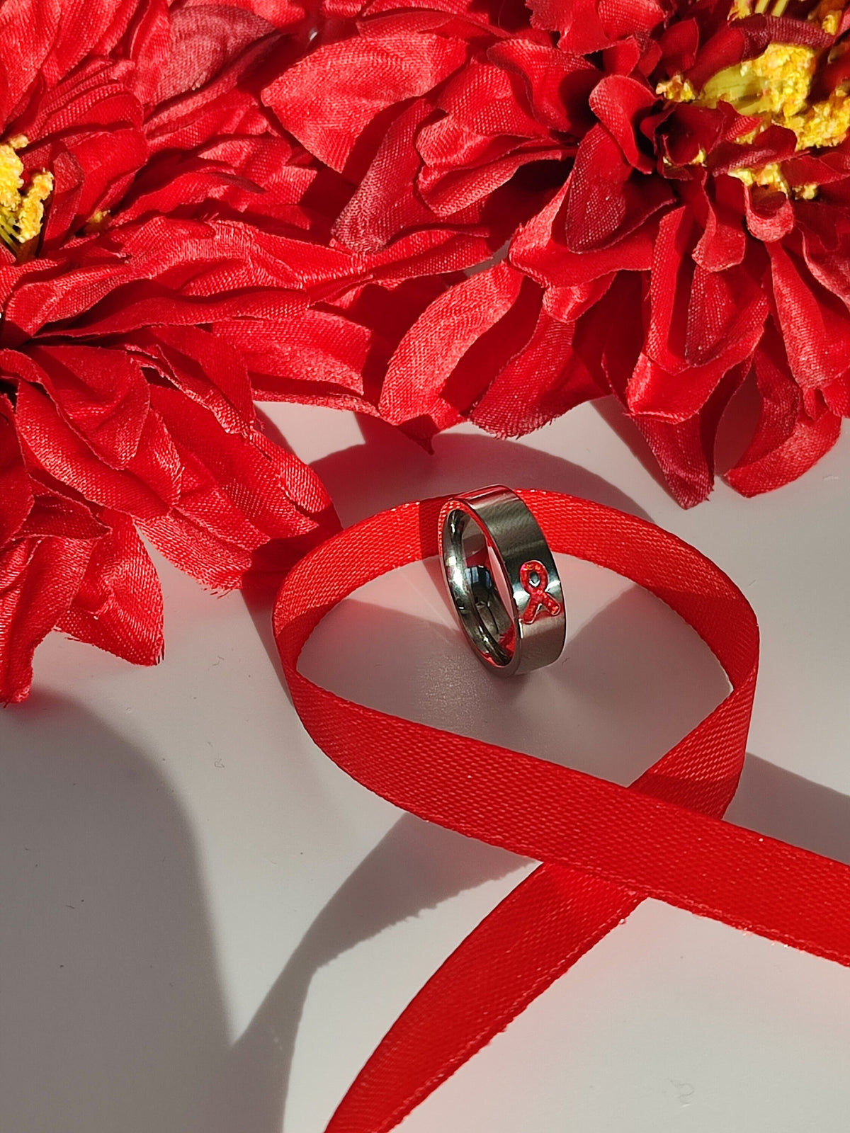 Resolve - Red Awareness Ribbon - Titanium