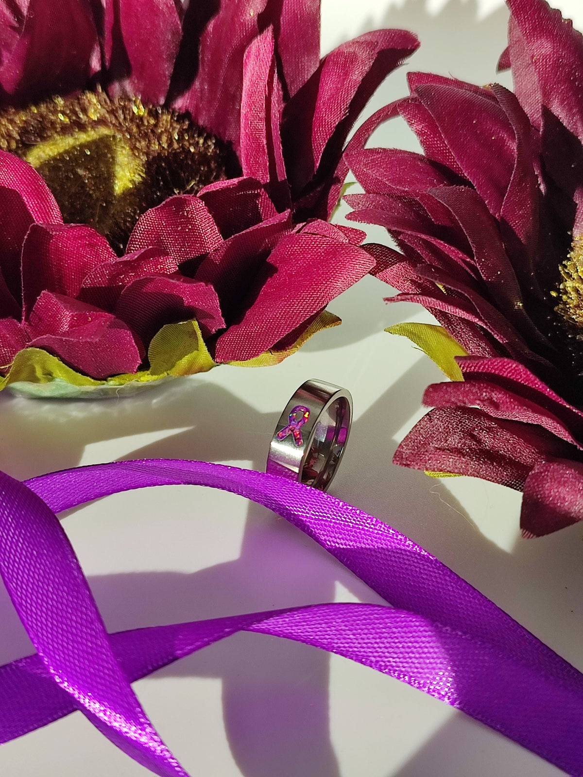 Resolve - Purple Awareness Ribbon - Titanium