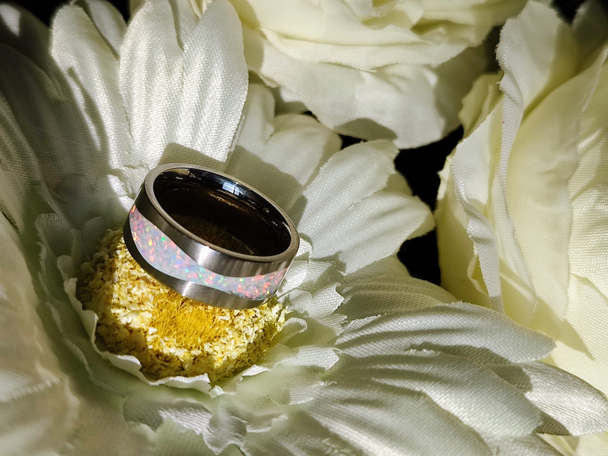 Custom Opal River Ring - Titanium