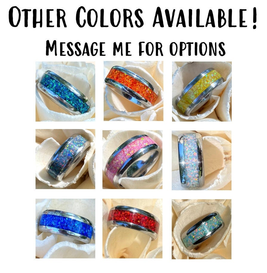 Custom Opal River Ring - Titanium