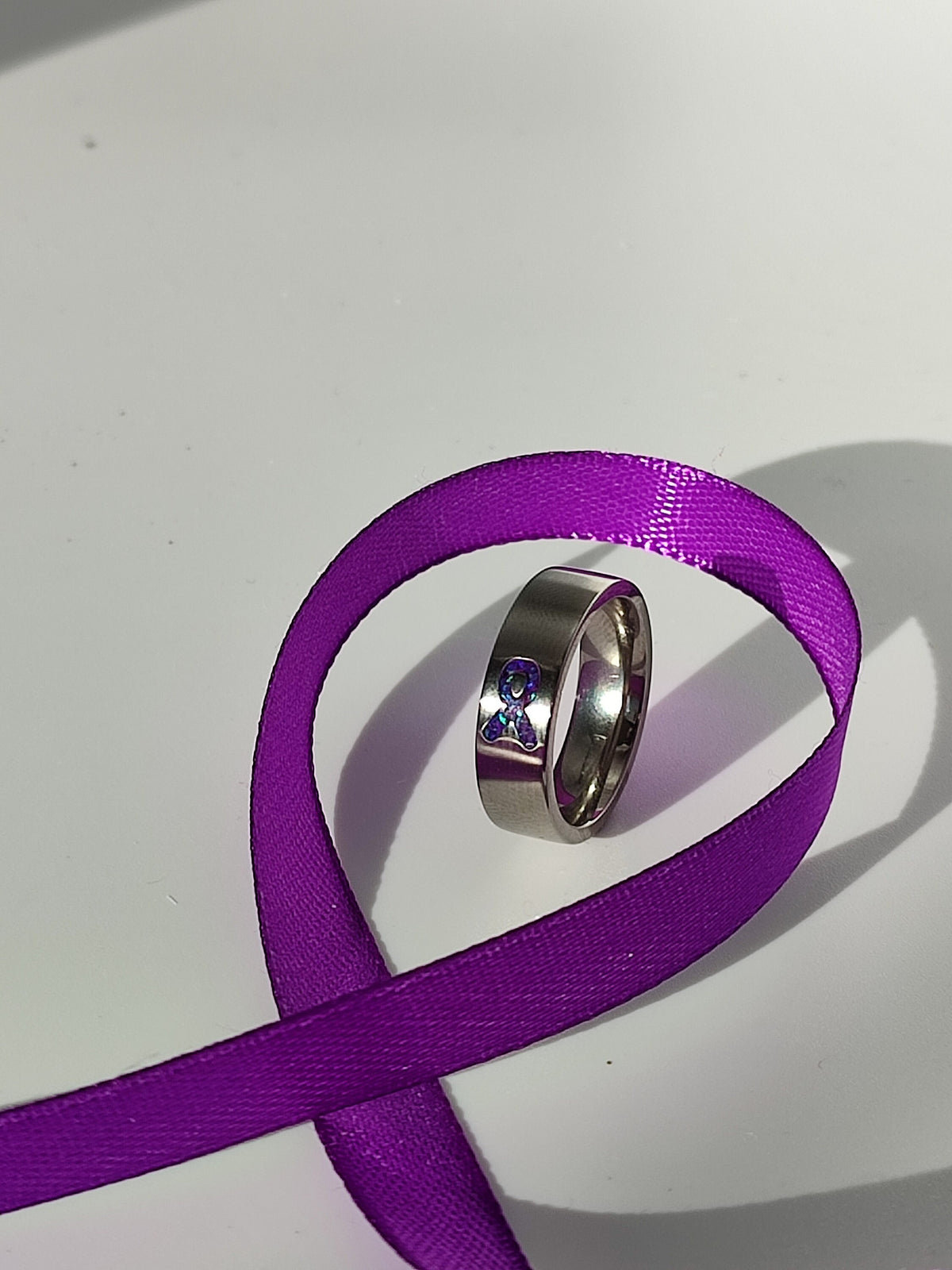 Resolve - Deep Purple Awareness Ring - Titanium