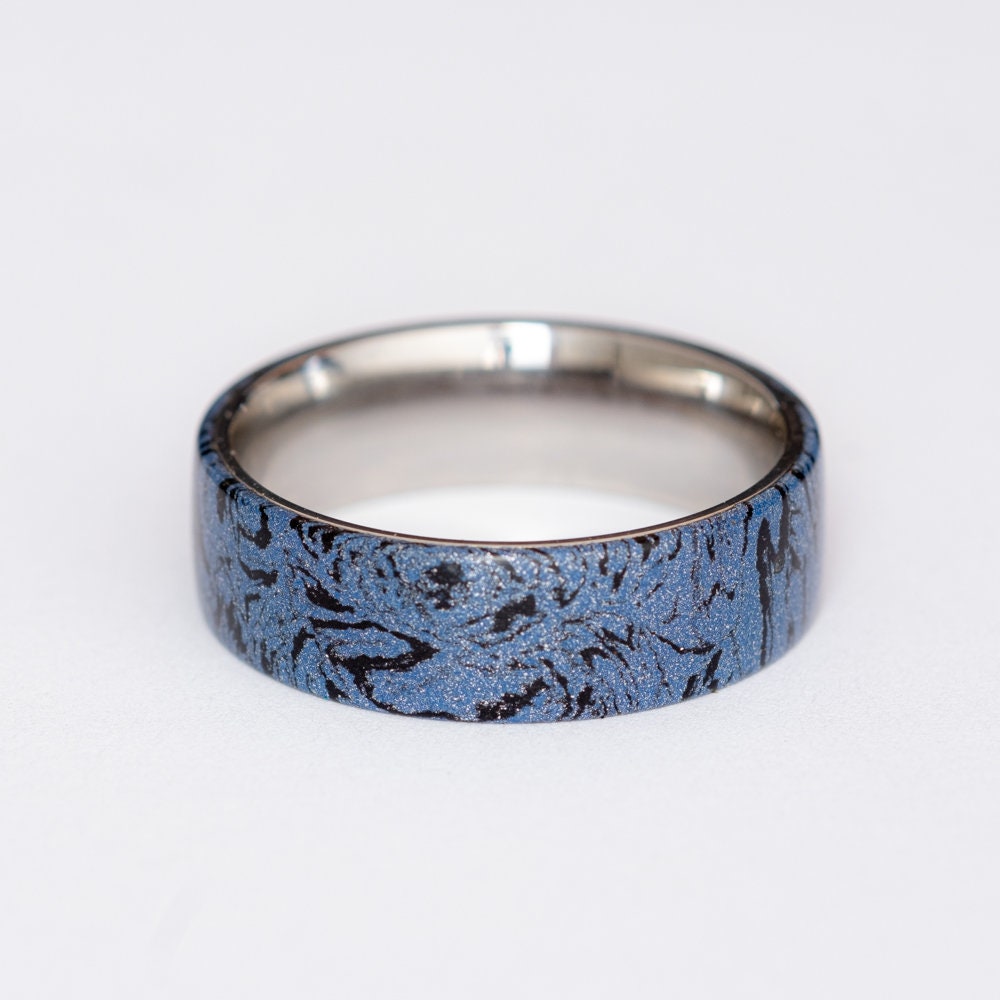 Elven Silver & Shadowsteel Mythic Metal Ring