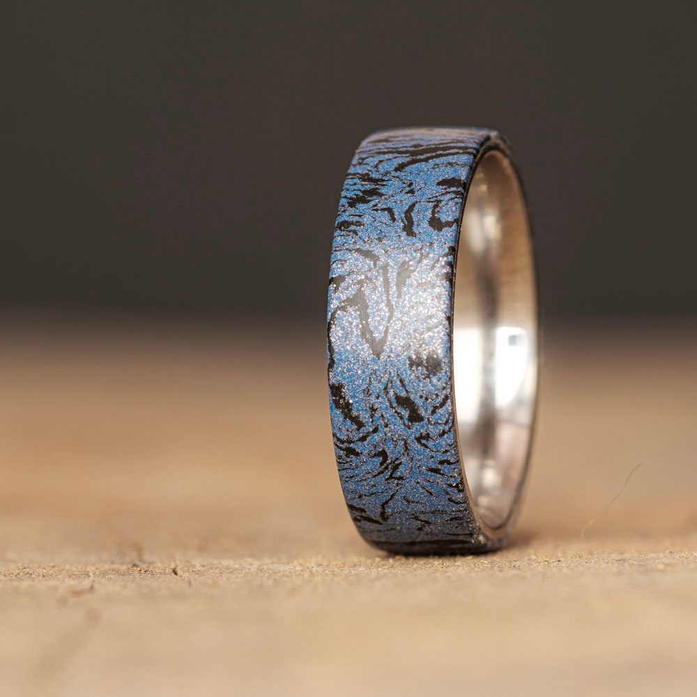 Elven Silver & Shadowsteel Mythic Metal Ring